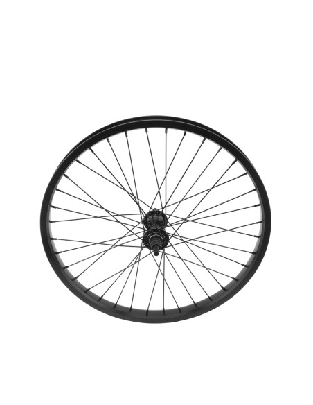 20 x 1.75 Alloy Front Wheel 36 Spoke 14gSS/Black 3/8 Axle Sealed Bearing Double Wall Black.